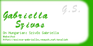 gabriella szivos business card