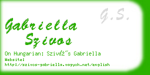 gabriella szivos business card